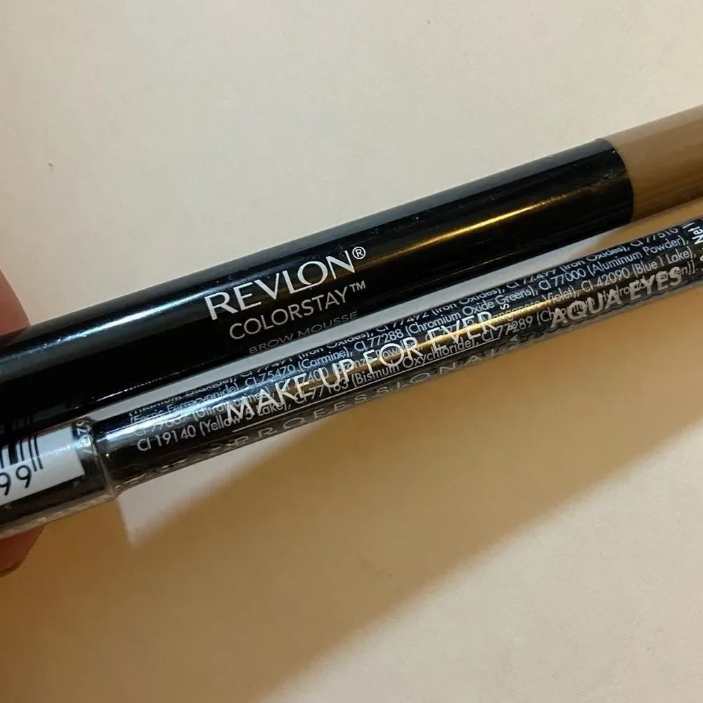Make Up For Ever Aqua Eyes Eyeliner And Revlon Colorstay Waterproof Eyebro New